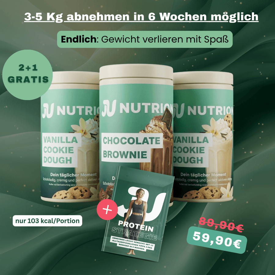 Launch Angebot - 2+1 500g Dosen JU Proteinpulver inkl. GRATIS Proteinstrategie