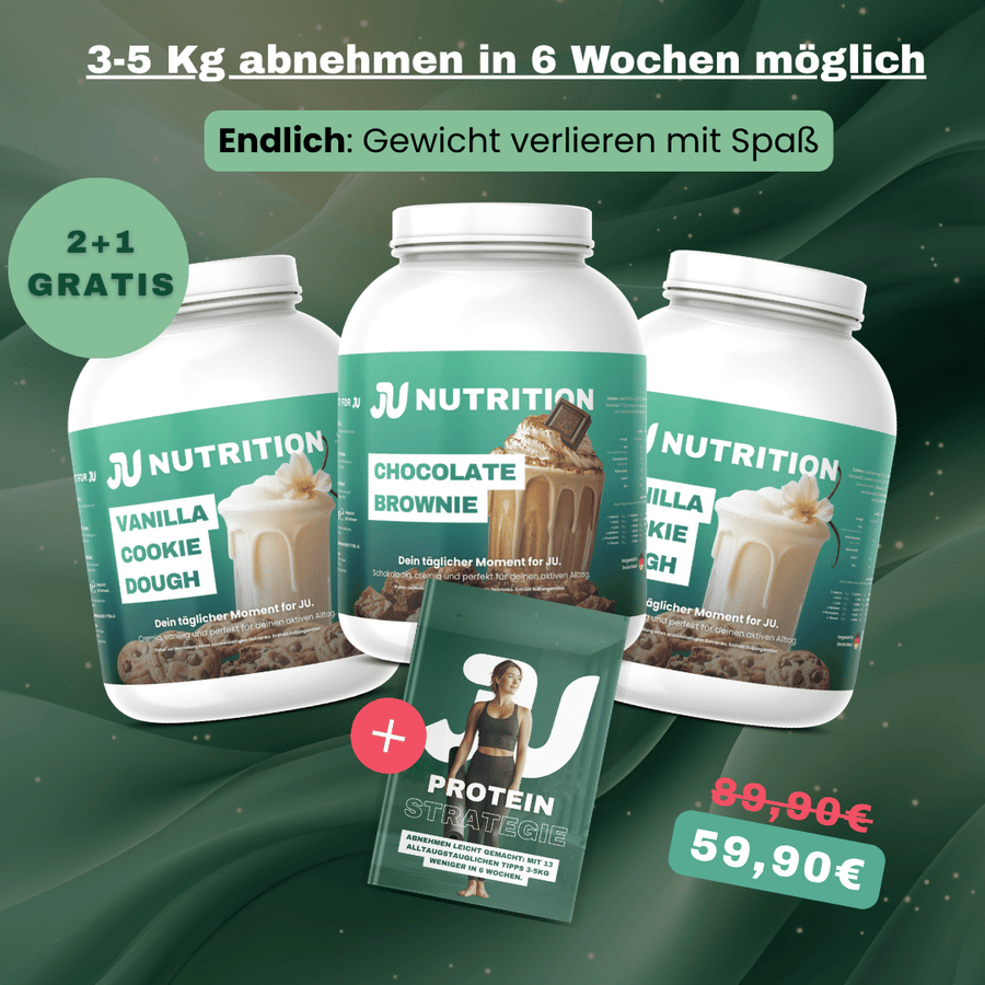 JU Nutrition 2+1 Bundle: 3 Dosen Premium Vegan Protein + kostenlose 13-Schritt Protein-Strategie